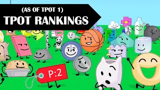 TPOT Rankings As of TPOT 1 [upl. by Aliakam]