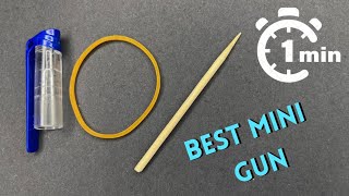 How To Make Gun With Pen Cap and Rubber Band  Make Mini Gun at Home  DIY Project and Craft Idea [upl. by Akemaj]