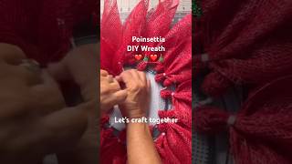 Poinsettia DIY Wreath Christmas Wreath DIY Christmas Wreath Wreath Making  Christmas DIY [upl. by Steinman]