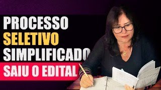 SAIU O EDITAL DO PROCESSO SELETIVO SIMPLIFICADO  EDUCAÇÃO MG [upl. by Fulviah]