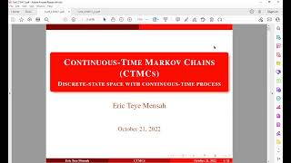 Introduction to ContinuousTime Markov Chains CTMCs With Solved Examples  Tutorial 9 A [upl. by Nosduj]