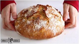 3 Ingredient No Knead Bread WITHOUT a Dutch oven  Easy Bread Recipe [upl. by Aicelef]