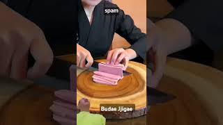 Budae Jjigae cooking asmr mukbang eatingshow foodshorts jjigae korean [upl. by Ordnaxela]