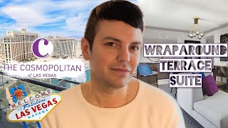 Cosmopolitan of Las Vegas Wraparound Terrace Suite  Room Tour amp Review [upl. by Sowell]