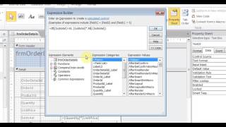 Microsoft Access 2007 2010 2013 pt 6 Expression builder Calculated Fields [upl. by Kynan]