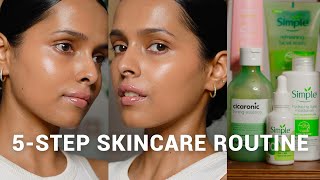 5Step Skincare Routine for BeginnersTeenagersSensitive Skin ft Simple [upl. by Ancell]