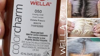 WELLA 050 COOLING VIOLET USED AS A TONER  GET GREY HAIR [upl. by Adnir]