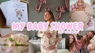 My Baby Shower and What I Got Girl Baby Shower UK Baby Shower Haul Newborn Haul UK [upl. by Ardnoid]