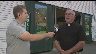 Catholic mass held at Canfield Fair [upl. by Aihsena]