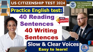 US Citizenship 2024  Master the USCIS Official Sentences for English Reading and Writing Test [upl. by Cantlon]