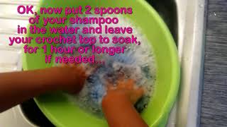 HOW TO WASH CROCHET PROJECTS [upl. by Adonis]