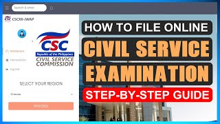 HOW TO FILE CIVIL SERVICE EXAM ONLINE  STEPBYSTEP GUIDE [upl. by Zaslow505]