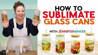 How To Sublimate Beer Can Glasses  Clear or Frosted [upl. by Cuyler]