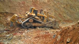 Caterpillar D11R Rips and Tears Through Rock [upl. by Magbie]