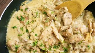 Chicken Stroganoff Recipe  Mushroom Chicken Stroganoff  By Naimahs kitchen [upl. by Adnohsar]