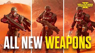 Helldivers 2 All New Weapons in Freedoms Flame Premium Warbond [upl. by Nij256]