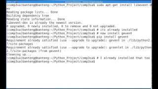 Python Tutorial  Install Gevent Inside Virtualenv [upl. by Kramnhoj]