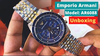 Emporio Armani Navy Blue Dial Mens Watch  AR6088  Unboxing  Watch Gallery [upl. by Aggi922]