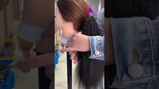 Easy install with drawstring ponytail joicehair humanhairfactory hairextensions humanhairwig [upl. by Lolande]