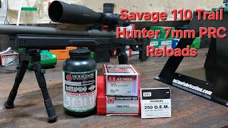 Savage 110 Trail Hunter 7mm PRC Reloading Hornady 180gr Eld M with Hodgdon Retumbo Powder [upl. by Eelanej]