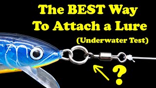 The best way to attach a fishing lure is split rings swivels loop knots tested underwater [upl. by Clyde]