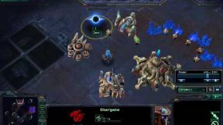 Starcraft 2 Protoss vs Zerg Countering the Zergling Rush [upl. by Nalek]