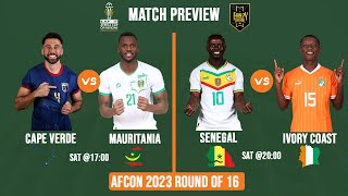 AFCON 2023 Ivory Coast Gets a Redemption Shot Against Senegal Cape Verde Dominates Mauritania [upl. by Hamid921]