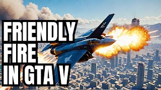 Accidentally Blowing Up ma Friend While I Was enjoying Fighter Jet In GTAV [upl. by Sontich]