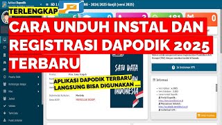 CARA UNDUH INSTAL DAN REGISTRASI DAPODIK 2025 TERBARU [upl. by Yeffej]