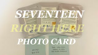 【unboxing】SEVENTEEN RIGHT HERE トレカ 開封セブチ開封グッズ開封goods unboxing세븐틴photo cardソウルコン seventeen [upl. by Argyres]