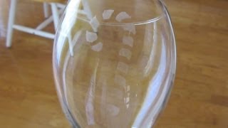 Glass Etching Craft How to create custom Wine Glasses [upl. by Boyse]