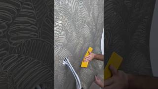 How to quickly and easily paste wallpaper on the wall wallpaper wallpapering [upl. by Heiney342]