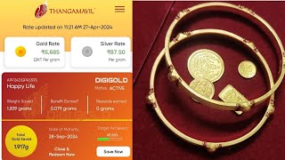 Thangamayil Digi gold saving scheme and my new gold bangles digigold thangamayil ​⁠ [upl. by Drareg]