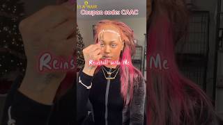 Reinstalling Lace Wig💗Customized Pink Highlight Color amp Layer Cut Tutorial Ft​⁠UlaHair [upl. by Elamaj]