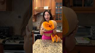 4 pumpkin recipes with this GIANT pumpkin 🎃😋 fallrecipe pumpkinfood falldish shesthetea [upl. by Harlow]