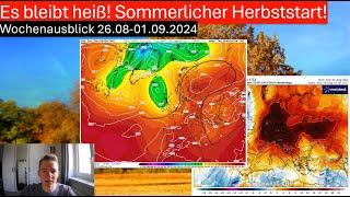 Nächster HITZEANLAUF Bis zu 36°C am DONNERSTAG  Wochenausblick 260801092024 [upl. by Nnylhtak]