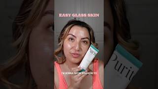 Simple GLASS SKIN skincare 🤍 glowcream panthenol glassskin koreanskincare skinbarrier purito [upl. by Bo]