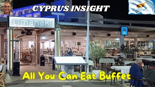 Limanaki Ayia Napa Cyprus  All You Can Eat Buffet  Great Value [upl. by Zerelda]