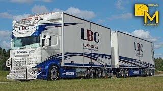 SUPER V8 SCANIA R560 TRUCK LOUD PIPE LBC Logistik Sweden GIGALINER [upl. by Spooner707]