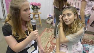 G Hannelius Interview at Beauty Con Make Me Nail Booth [upl. by Refinaj]