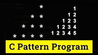 C Program to Display Mirror Right Angle Triangle Star and Numbers Pattern [upl. by Gustavo759]