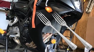 CBR650F Fork Removal [upl. by Oiratnom]