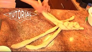 How to Braid a SixBraid Challah  Part 1 [upl. by Tally]