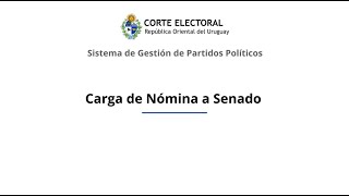 Carga de nóminas al Senado [upl. by Frasch]