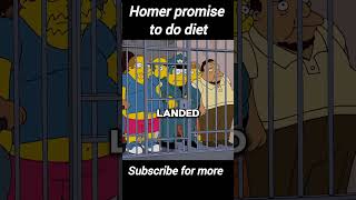 Homer promise to do diet 😲 shorts simpsons movie [upl. by Ahtelra]