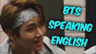 BTS Speaking English Compilation [upl. by Hazelton]