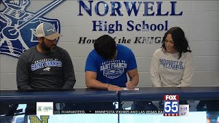 Norwells Deleon signs with Saint Francis football [upl. by Tiebout421]