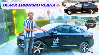 Fully Modified Black Verna 🔥  Interior amp Exterior Modifications 🖤 Of This Black Beauty Verna [upl. by Ricarda238]