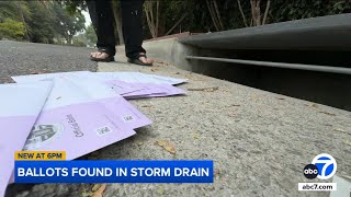 Stack of mailin ballots found in SoCal storm drain [upl. by Schouten416]