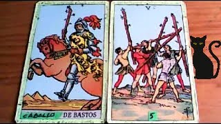 Combinaciones tarot con EL CABALLO DE BASTOS  ARCANOS MENORES DE BASTOS Por TARA [upl. by Prue]